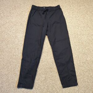 J. Crew Linen Blend Pants Womens 4T Black Tapered Drawstring Elastic Waist